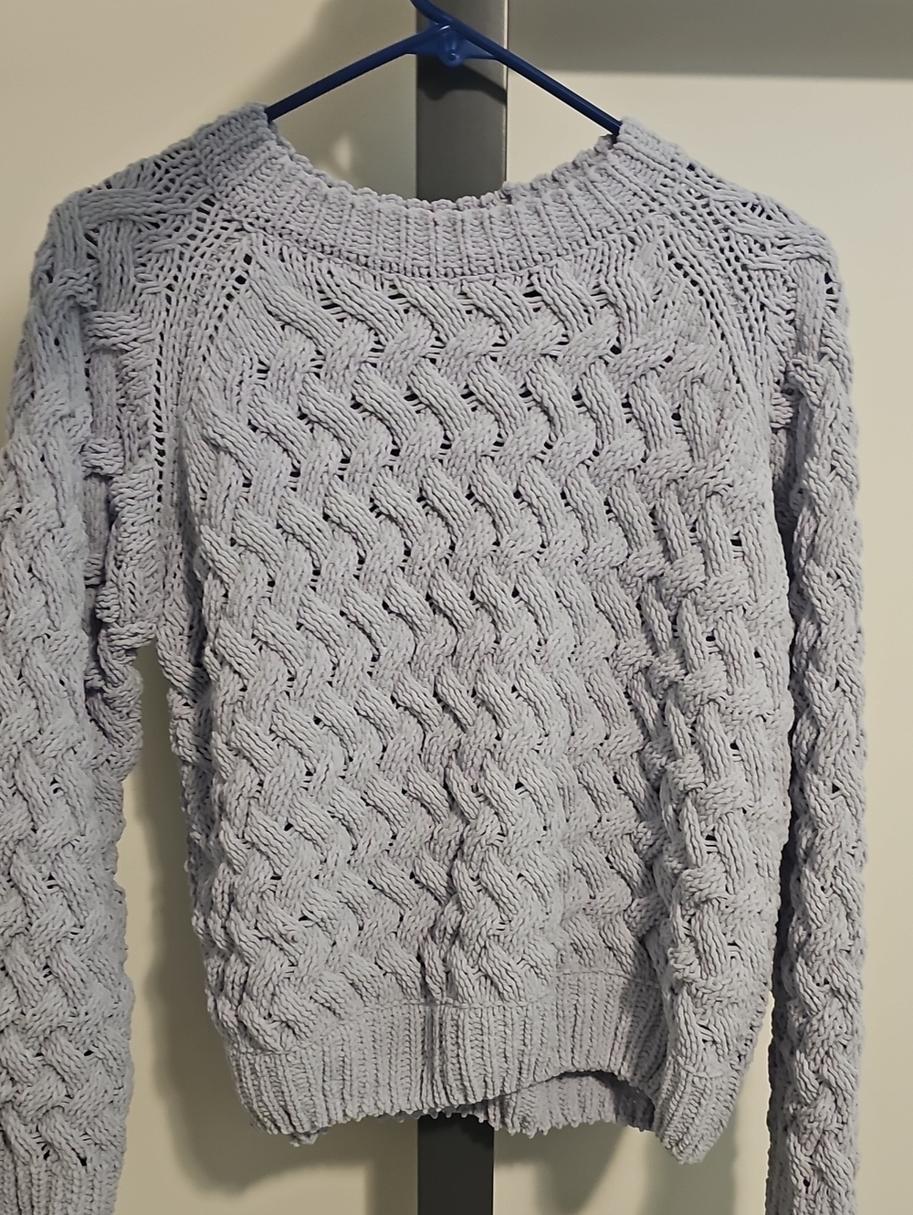 Philosophy Republic Women’s Lavender Cable Crewneck Sweater